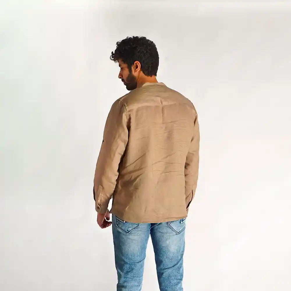 Cannabie Men's Hemp Kurta - Malana Grey on itsHemp