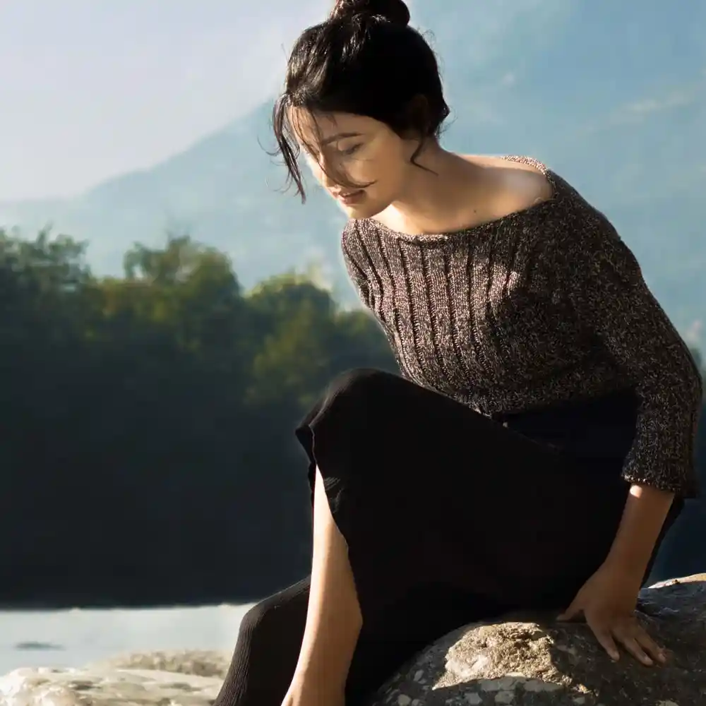 Cannabie Cable Knit Crop Top on itsHemp