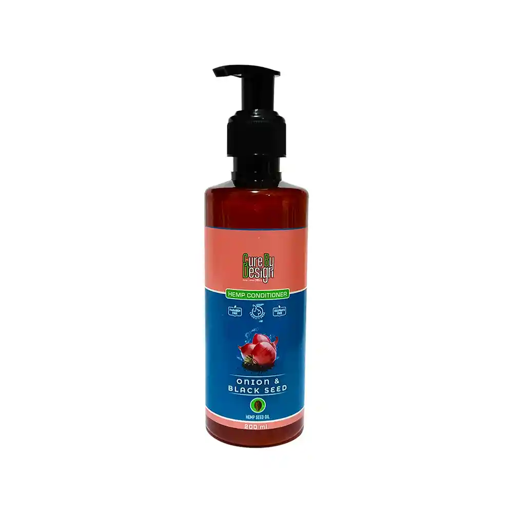 CD033030_1 Cure By Design Hemp Black Seed Oil & Onion Conditioner (200 ml) on itsHemp