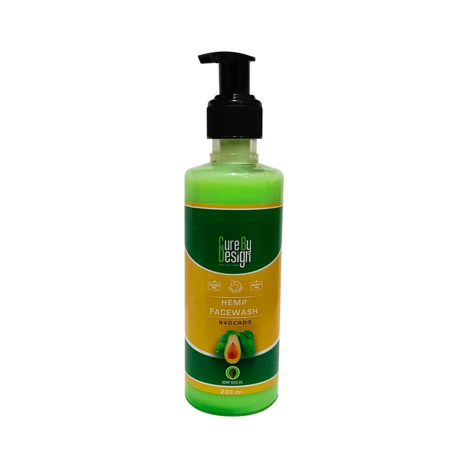 Cure By Design Avocado & Hemp Seed Oil Face Wash (200 ml) on itsHemp