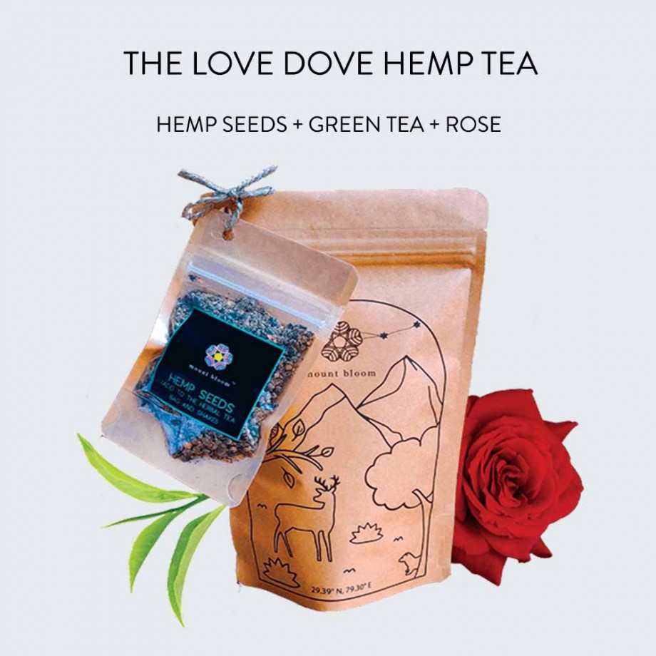 Mount Bloom The Wild Elephant - Hemp Seeds + Hibiscus + Basil + Green Tea(50 gms) on itsHemp