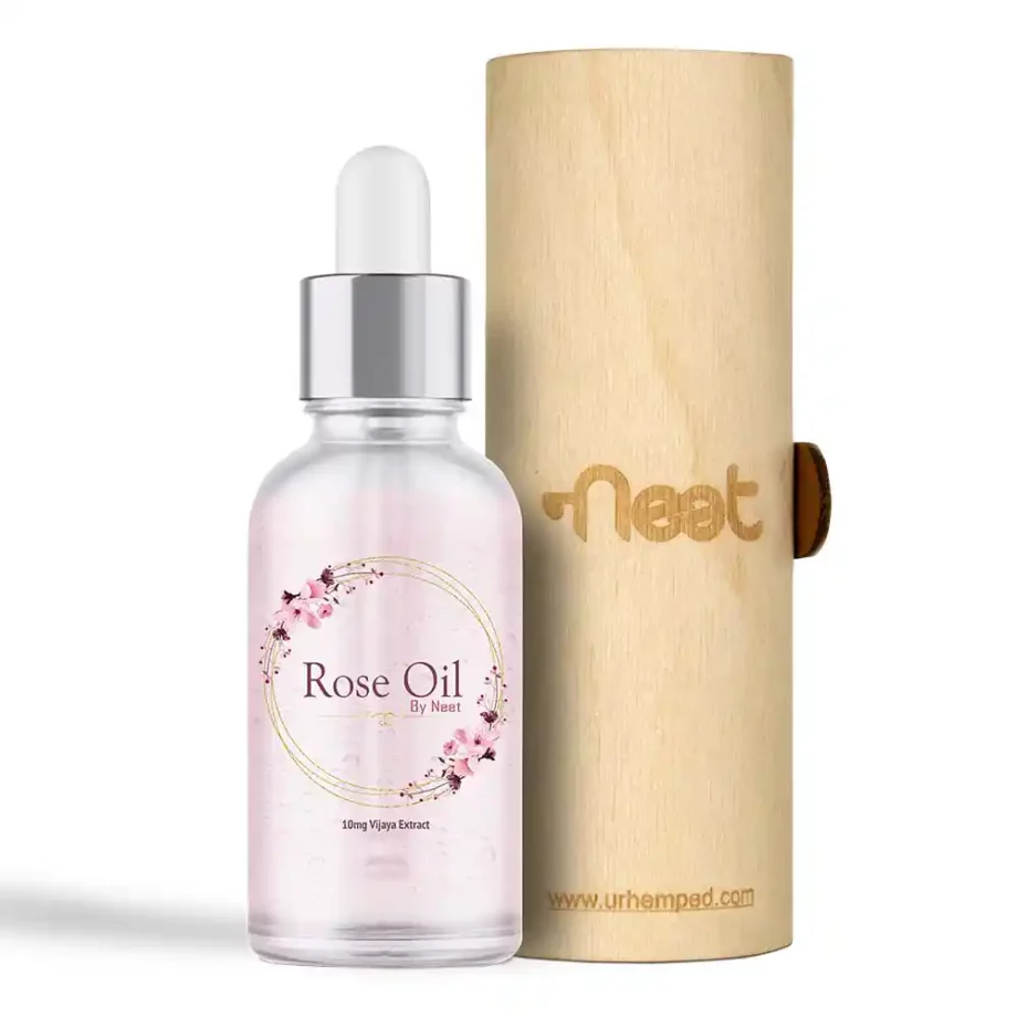 Neet 10mg Organic Rose Face and Body Oil 30ml on itsHemp
