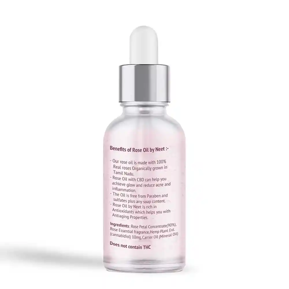 Neet 10mg Organic Rose Face and Body Oil 30ml on itsHemp