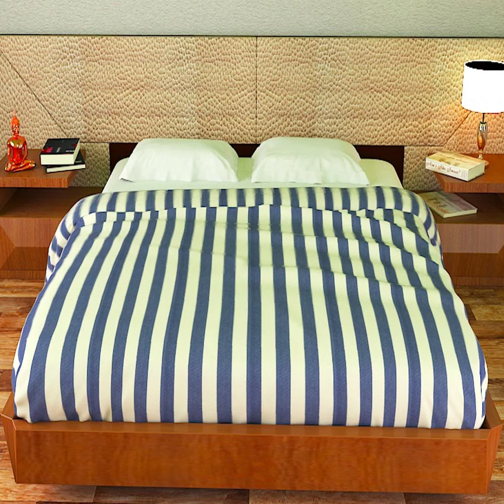 Hemploom Hemp Bedsheet - Blue and White on itsHemp