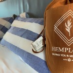 Hemploom Hemp Bedsheet - Blue and White on itsHemp