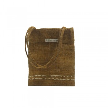 Pahartah Brown Green Hand Held Bag on itsHemp