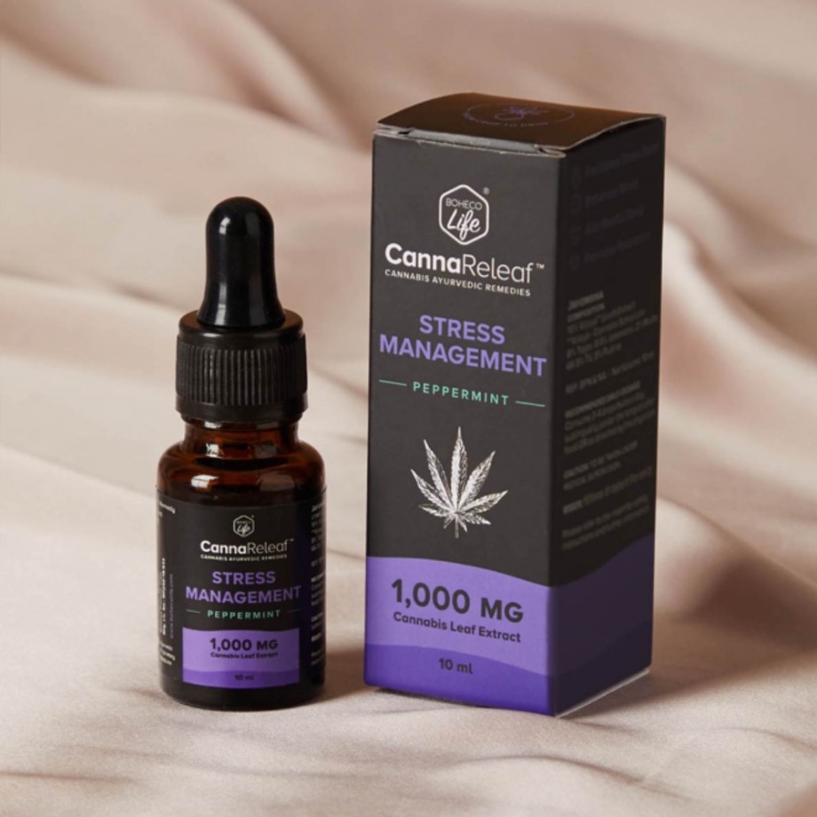 CannaReleaf Stress Management Cannabis Leaf Extract 1000mg, 10ml, Peppermint on itsHemp