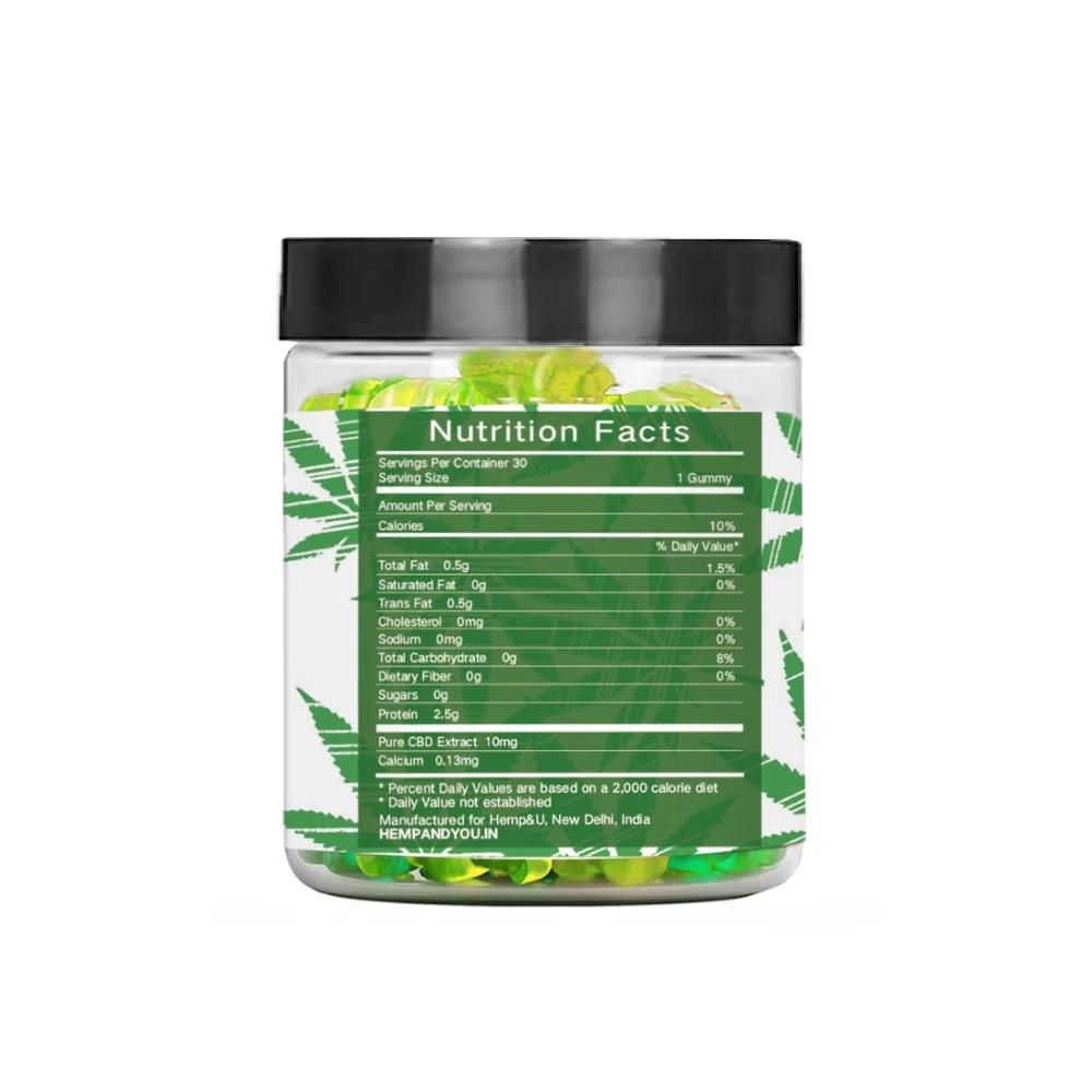 HEMP&U CBD Gummies - Green Apple 300 mg, 30 Gummies on itsHemp