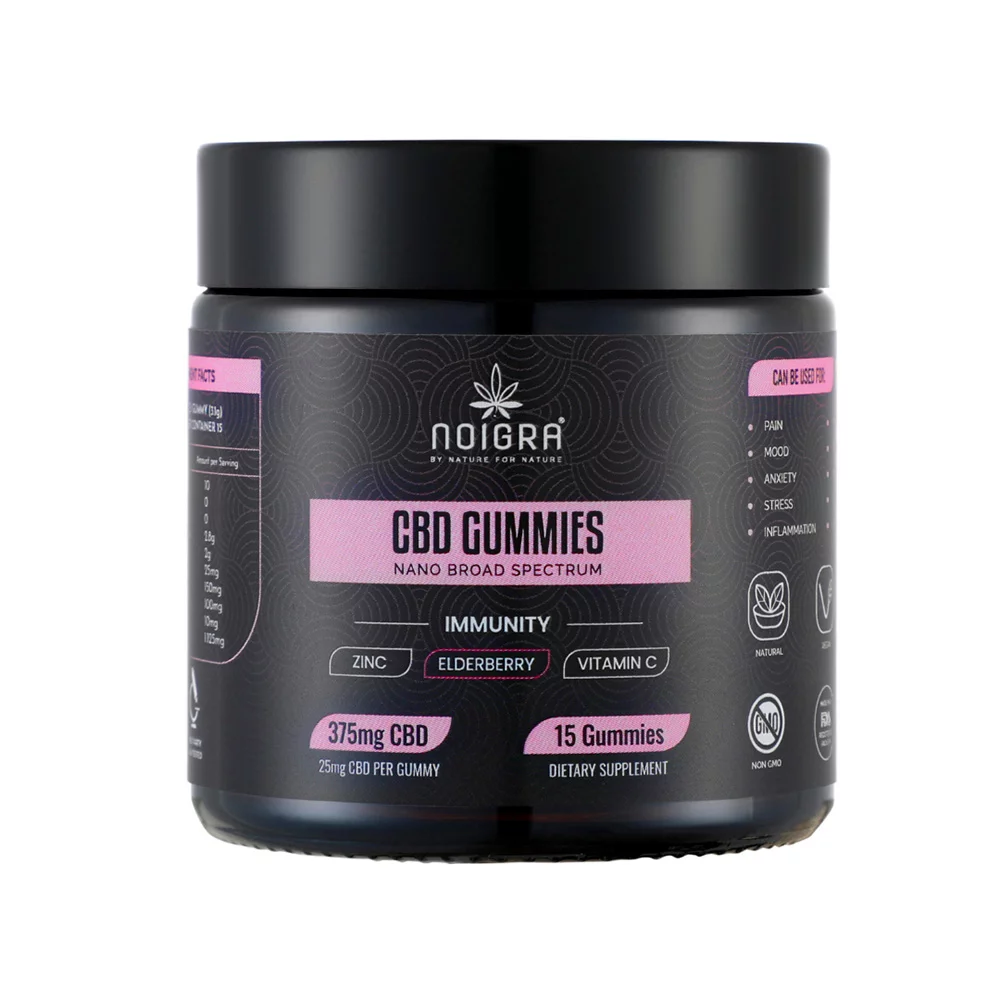 NO038015_1 Noigra CBD Gummies 375mg - Immunity, 15 Gummies on itsHemp