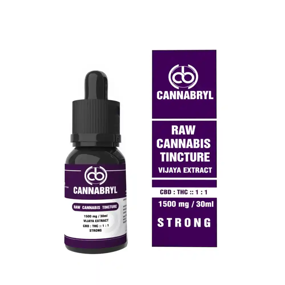 CB076005_1 IRB 1500 Cannabryl RAW Cannabis Tincture 1500mg 1:1 (CBD BALANCED), 30ml on itsHemp