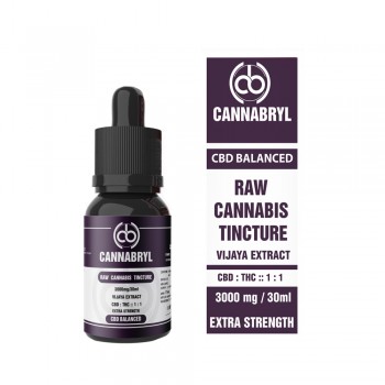 IRB 3000 Cannabryl RAW Cannabis Tincture 3000mg 1:1 (CBD BALANCED), 30ml on itsHemp