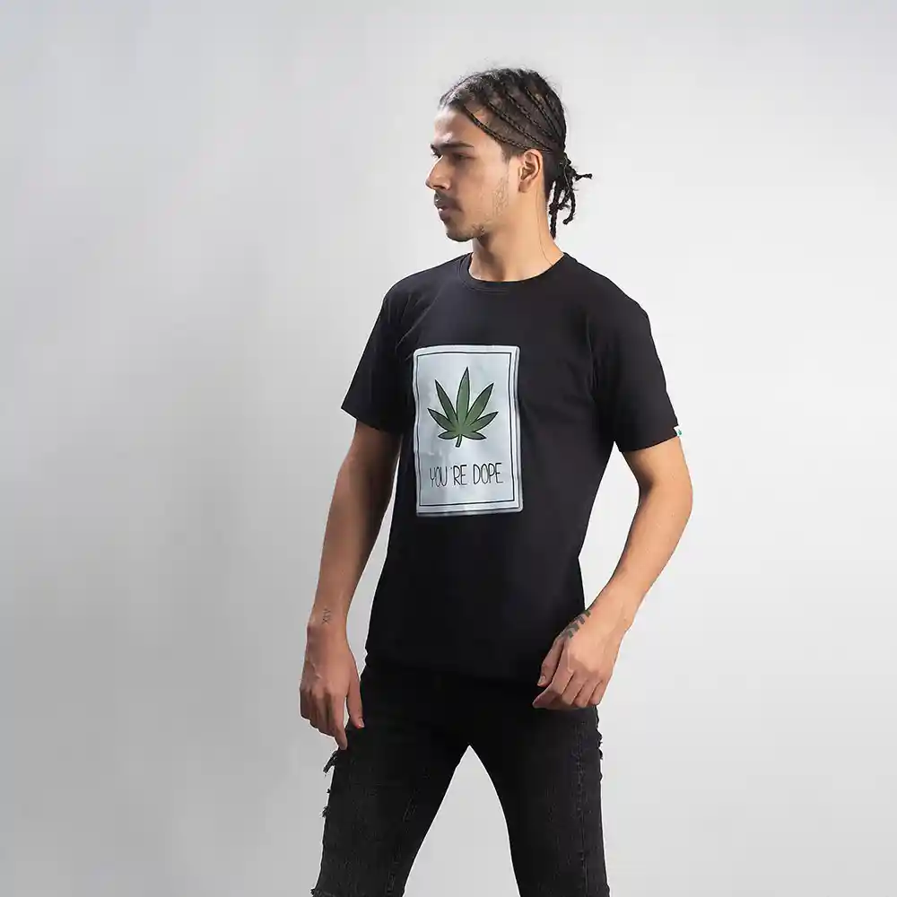 CB068038_1 Cannabie Hemp T-shirt Dope Chakra Printed, Black on itsHemp