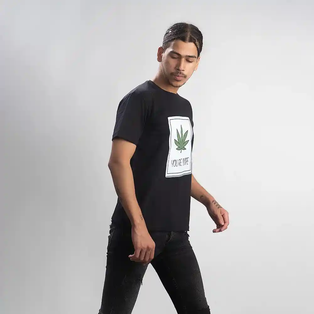 Cannabie Hemp T-shirt Dope Chakra Printed, Black on itsHemp