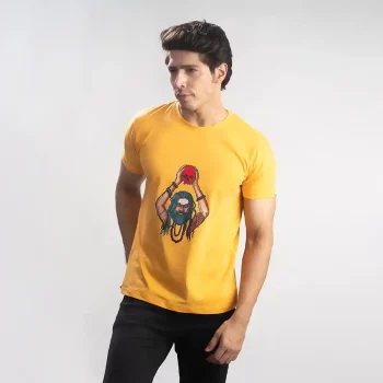 Cannabie Hemp T-shirt Dope Chakra Printed, Yellow on itsHemp