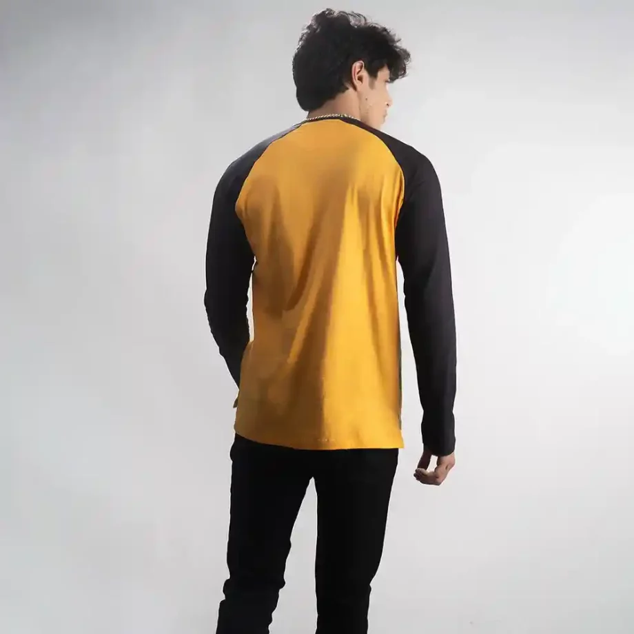Cannabie Men’s Hemp Full Sleeves T-shirt, Yellow on itsHemp