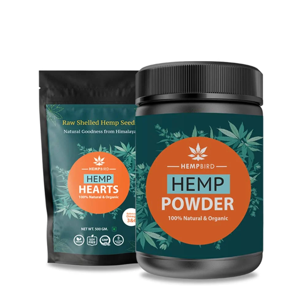 HB082005_1 Hemp Bird Hemp Hearts(500g) + Proteins Powder(500g) Combo on itsHemp