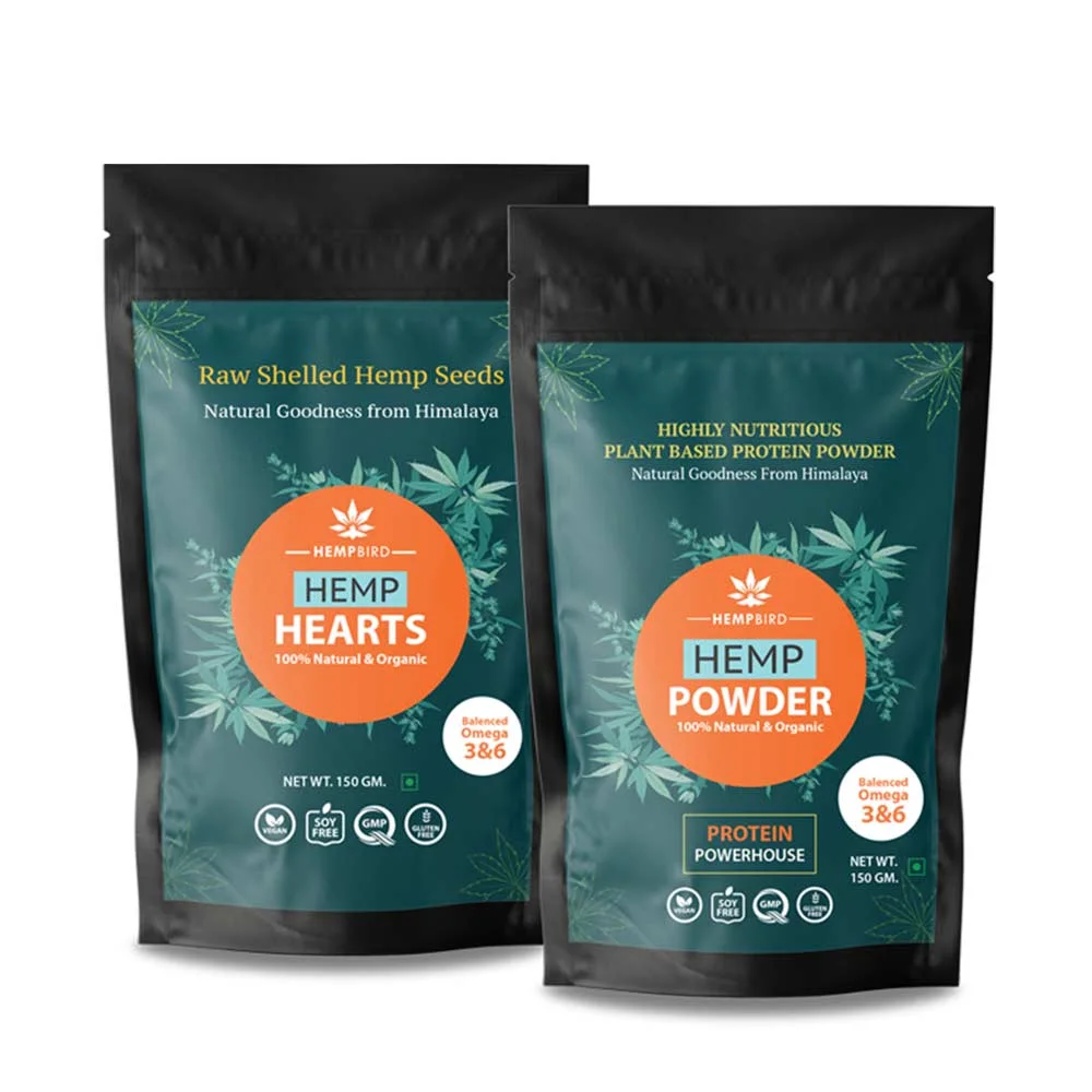 Hemp Bird Hemp Hearts(150g) + Proteins Powder(150g) Combo on itsHemp