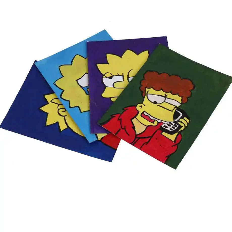 OG A5 Postcard Hand Crafted Simpsons (Set of 5) on itsHemp
