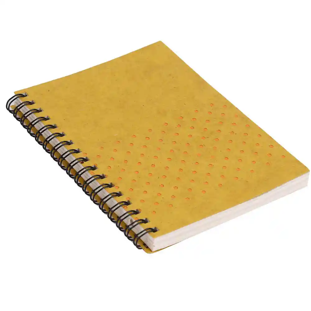 OG081023_1 OG A5 WN GoldFoilDebossed Diary, Yellow on itsHemp