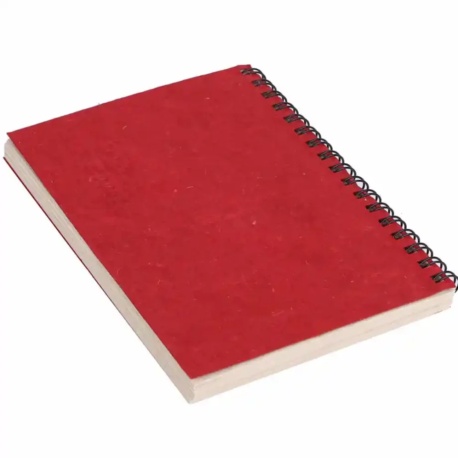 OG A5 WN GoldFoilDebossed Diary, Red on itsHemp