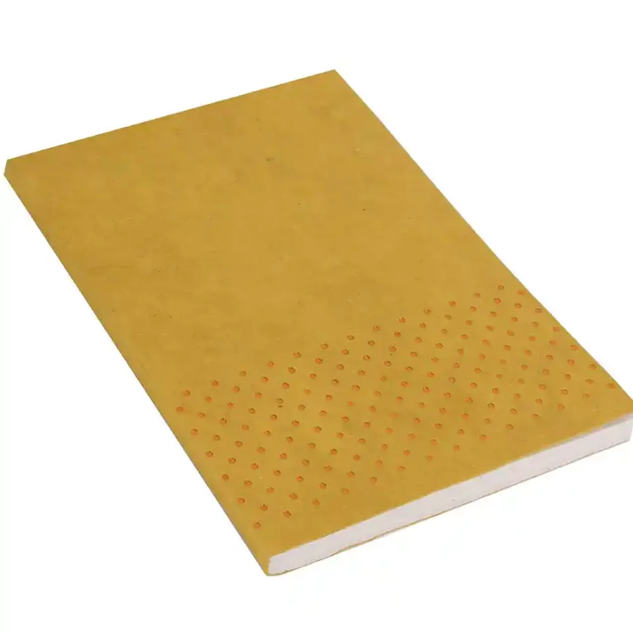 OG A6 PN GoldFoilDebossed Diary, Yellow on itsHemp