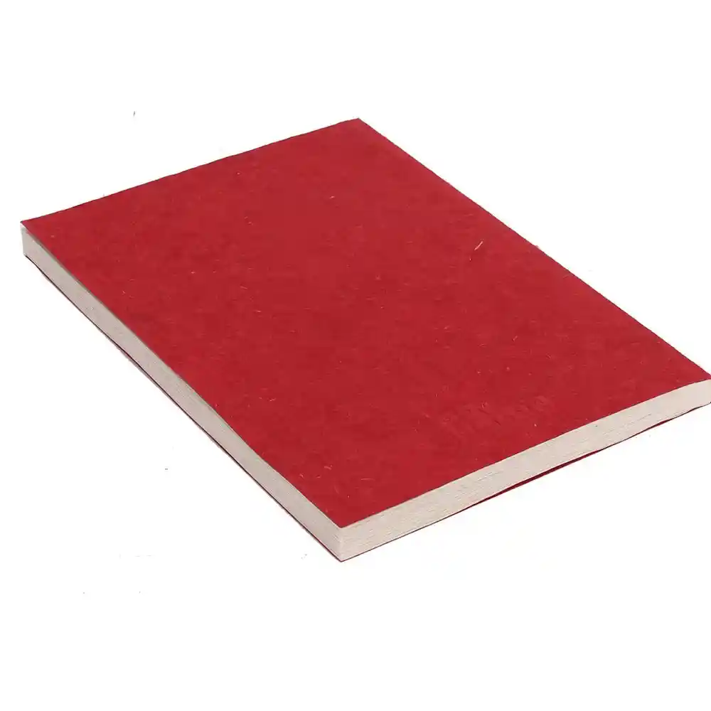 OG A6 PN GoldFoilDebossed Diary, Red on itsHemp