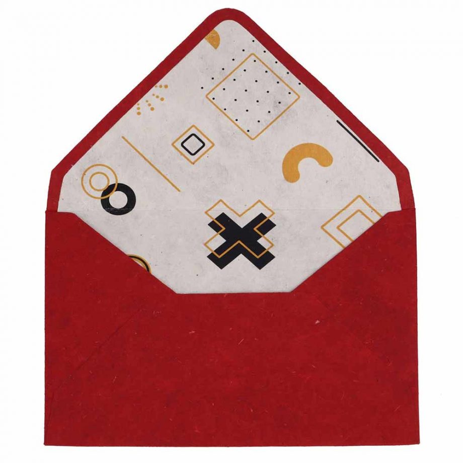 OG Geometric Envelope, Red (Set of 5) on itsHemp