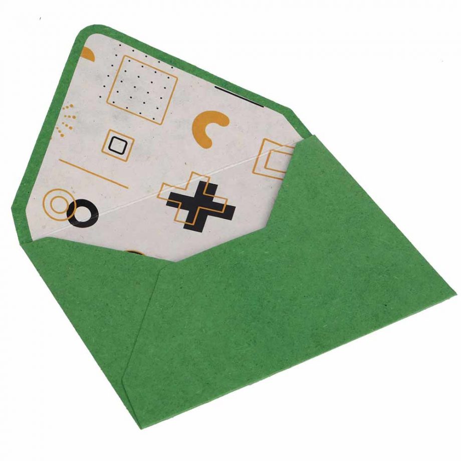 OG Geometric Envelope, LightGreen (Set of 5) on itsHemp