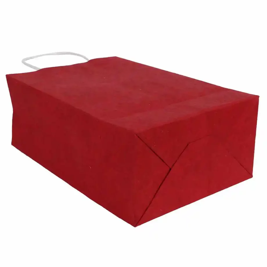 OG Plain Twisted Paper Bag, Red (Set of 5) on itsHemp