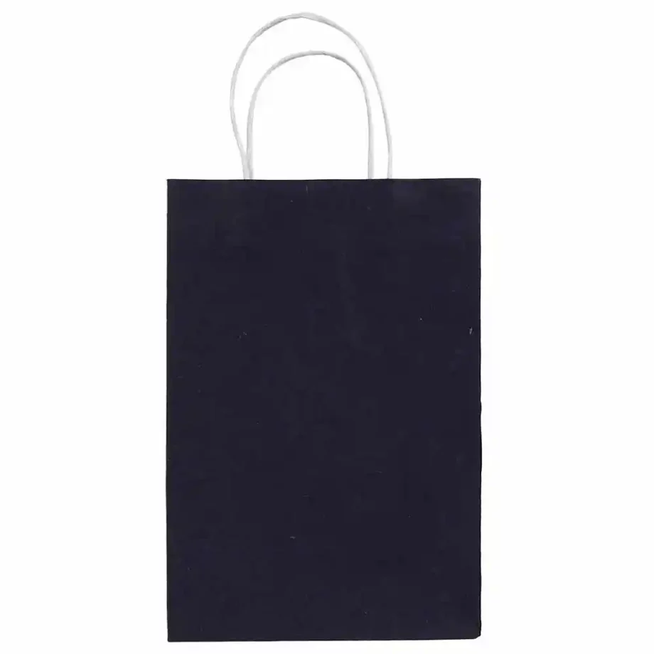 OG Plain Twisted Paper Bag, Indigo (Set of 5) on itsHemp