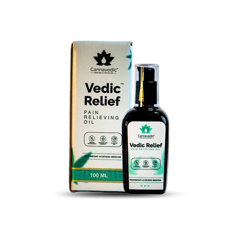 Cannavedic Vedic Relief, Pain Relieving Oil (100ml) - Image 1