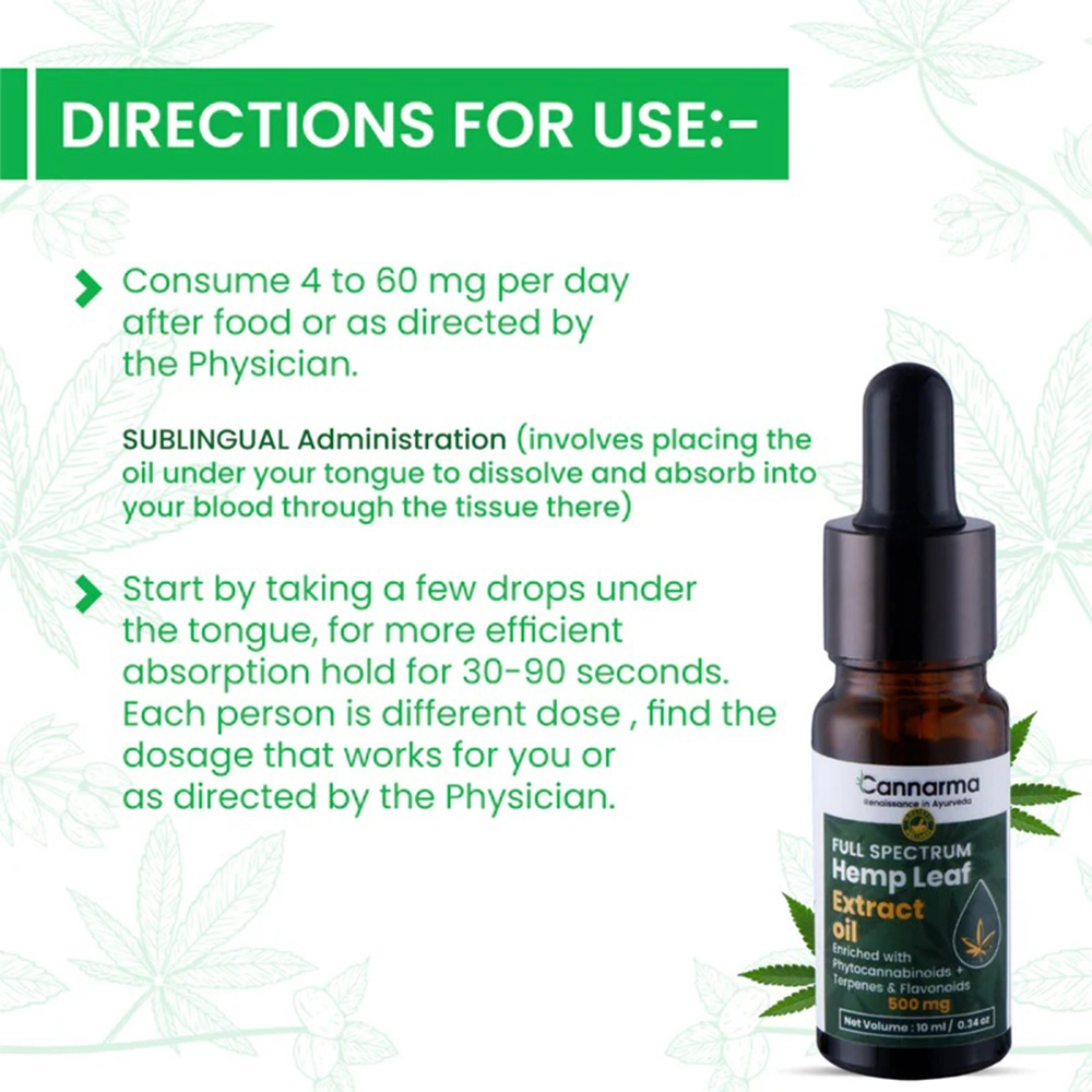 Cannarma™ Ultra-premium Full-spectrum Cannabis Leaf Extract Oil, 500mg (5%), (5mL-10mL) - Image 5