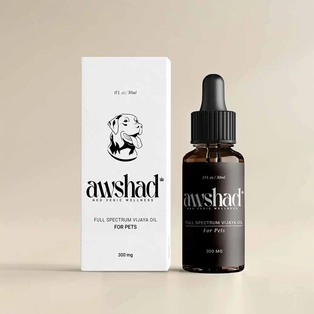 Ashad full spectrum vijaya oil for pets 300 mg on itsHemp