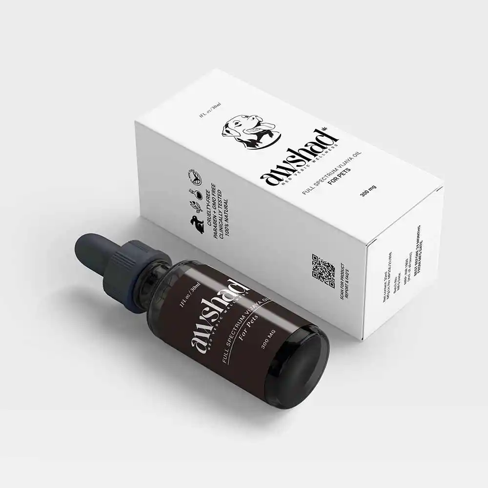 Ashad full spectrum vijaya oil for pets 300 mg on itsHemp