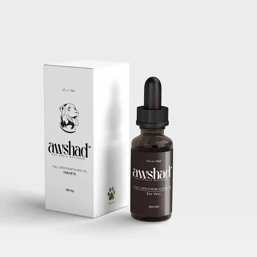 Ashad full spectrum vijaya oil for pets 300 mg on itsHemp