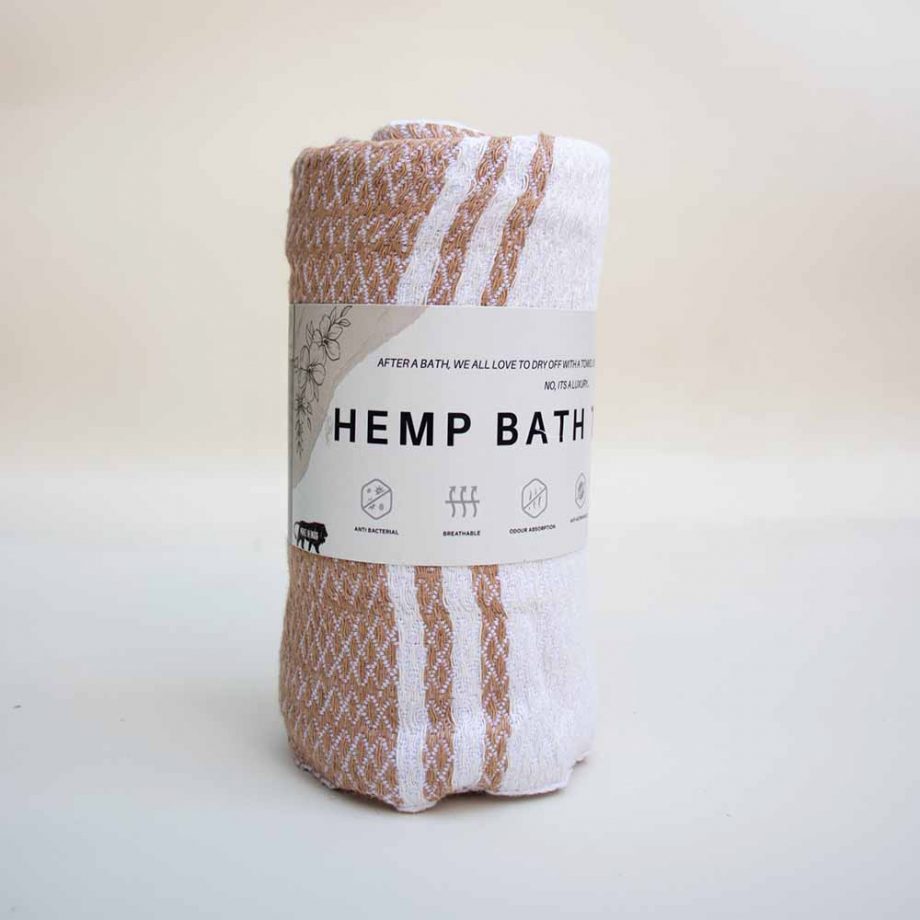 Hemploom Hemp Bath Towel – Natural Brown on itsHemp