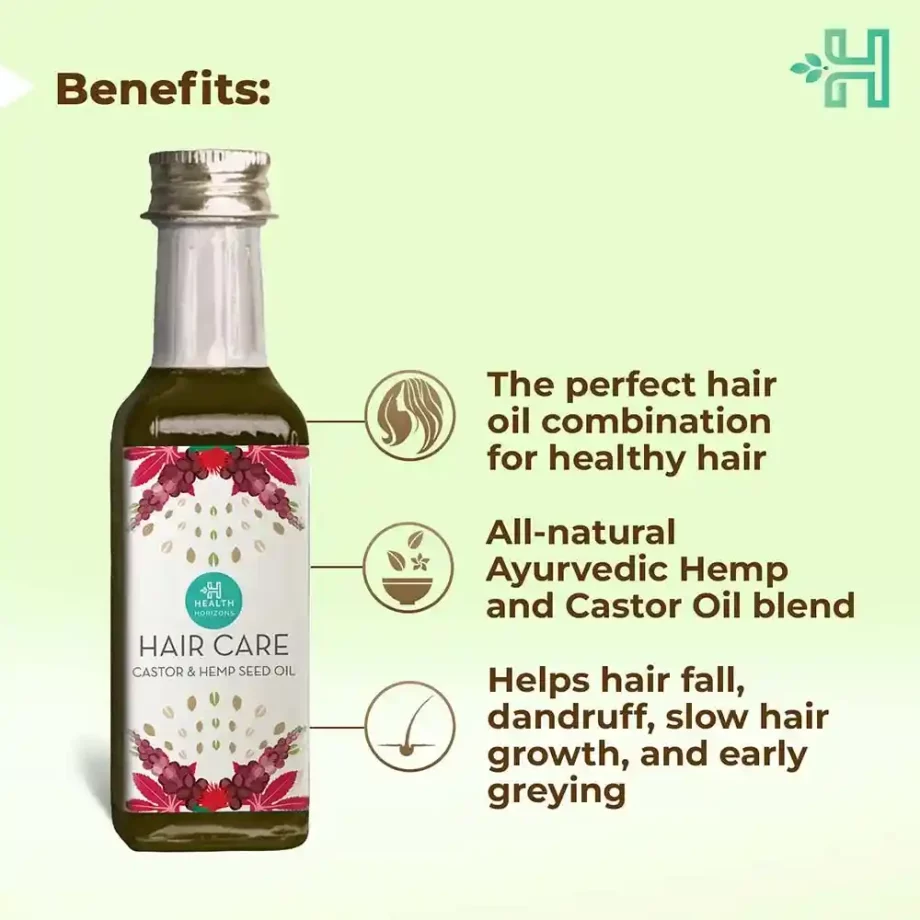 Health Horizons Hair Care Castor and Hemp Seed Oil, 100mL on itsHemp