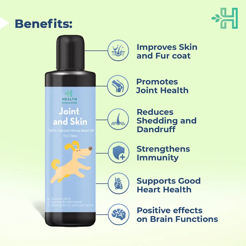 Health Horizons Joint and Skin Hemp Seed Oil For Pets, 200mL - Image 2