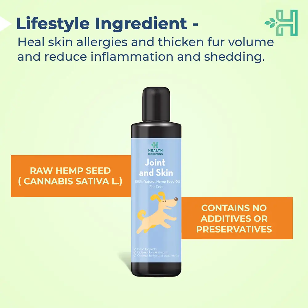 Health Horizons Joint and Skin Hemp Seed Oil For Pets, 200mL - Image 4