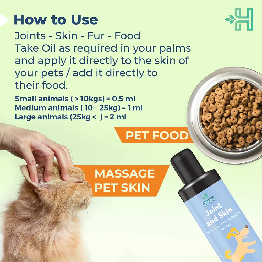 Health Horizons Joint and Skin Hemp Seed Oil For Pets, 200mL - Image 5