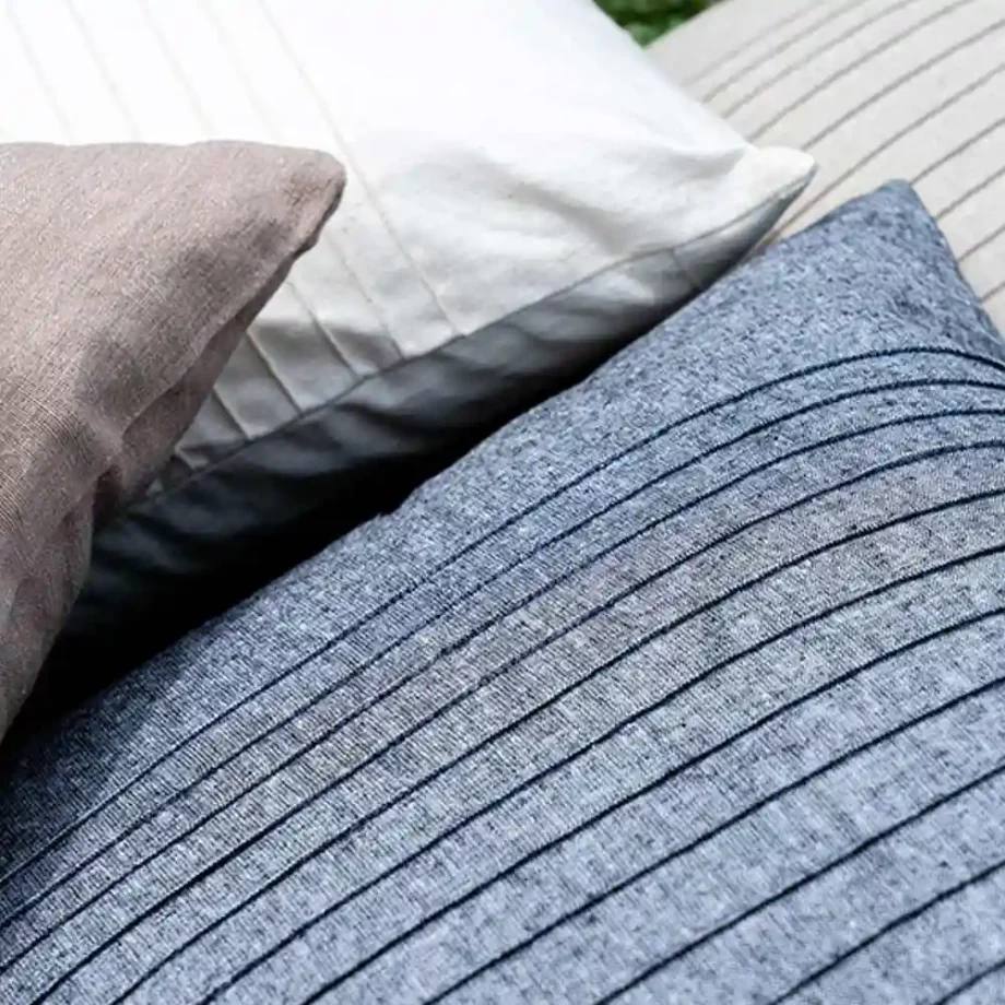 Beyond Beleaf Madras Pin-tucked Hemp Cushion Covers on itsHemp