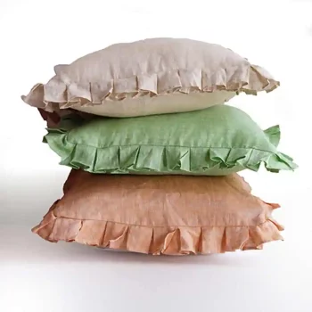 Beyond Beleaf La Boca Ruffled Hemp Cushion Covers on itsHemp