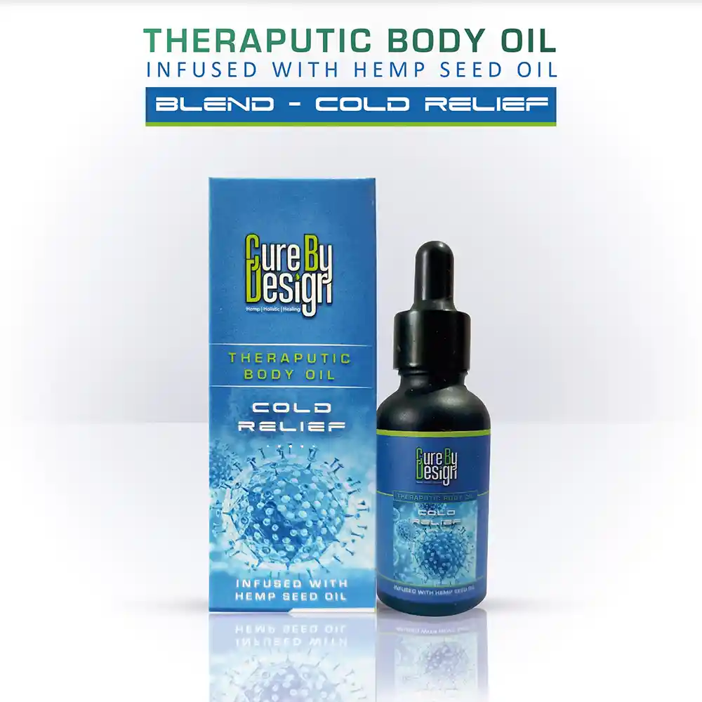 CD033059_1 Cure By Design Therapeutic Body Oil for Cold Relief (30ml) on itsHemp