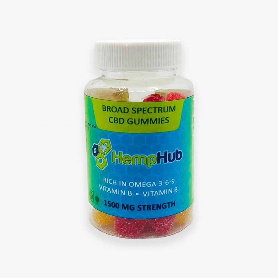 Hemp Hub Broad Spectrum CBD Gummies, 1500mg, Pack of 60 on itsHemp