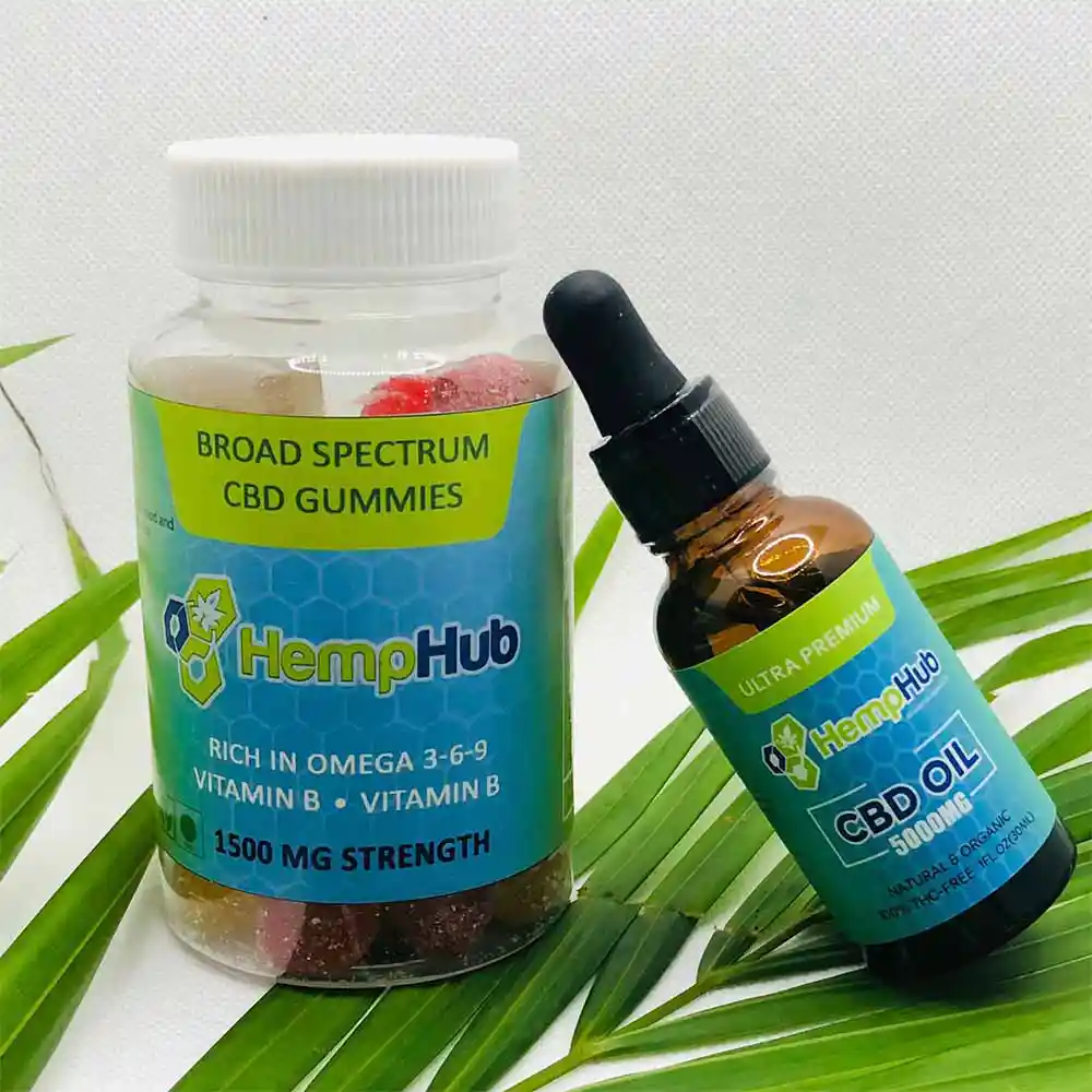 Hemp Hub Broad Spectrum CBD Oil + Gummies Combo Offer on itsHemp