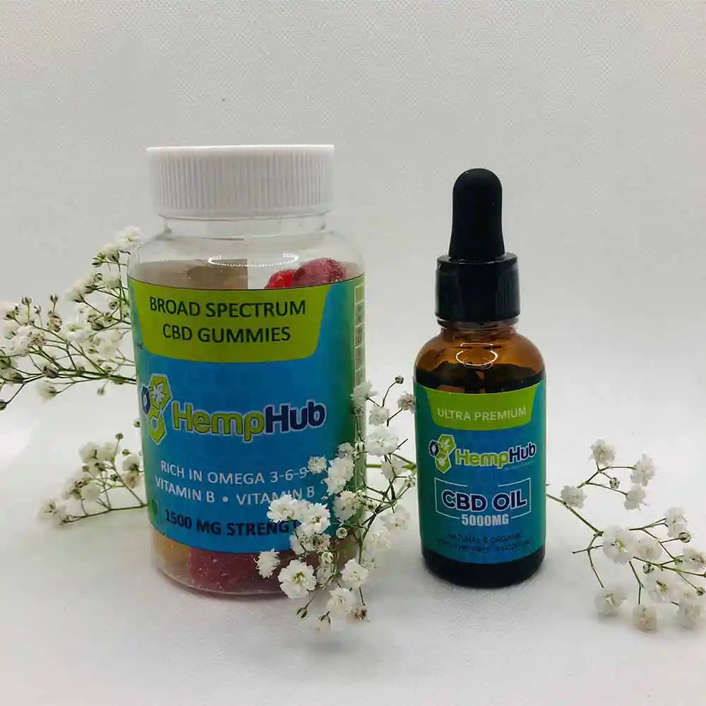Hemp Hub Broad Spectrum CBD Oil + Gummies Combo Offer on itsHemp