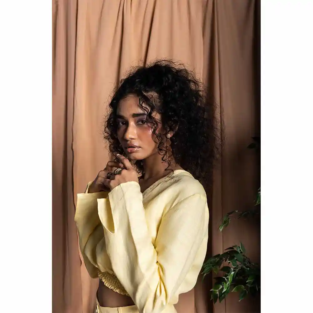 TISH Long Sleeve Crop Top on itsHemp