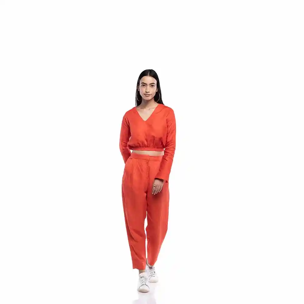 TISH Long Sleeve Crop Top on itsHemp