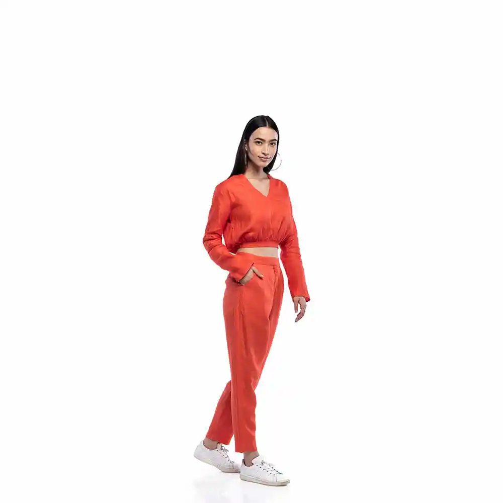 TISH Long Sleeve Crop Top on itsHemp