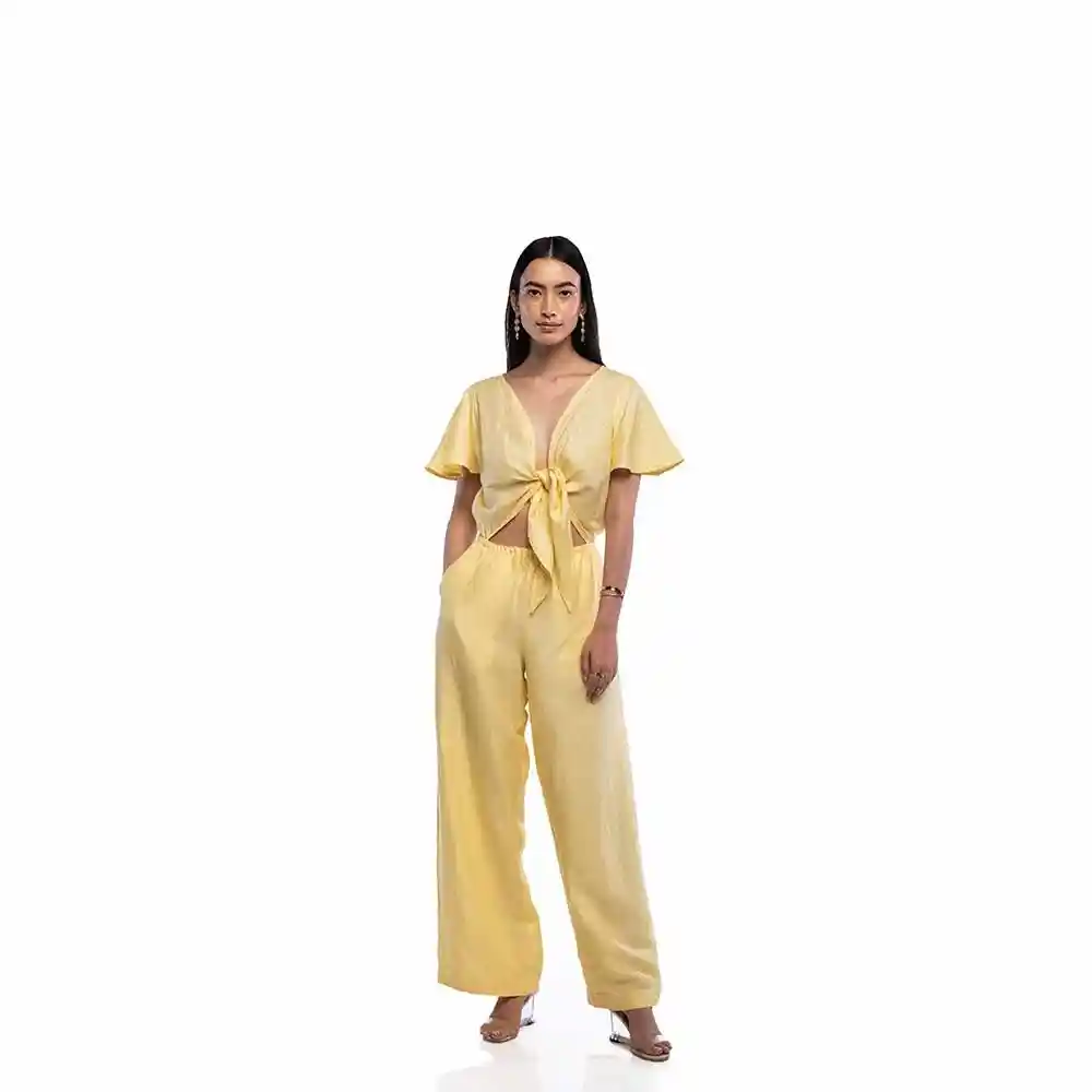 TISH Bow Jumpsuit on itsHemp